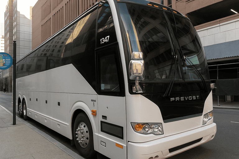 a Charter Bus Rental Denton coach bus