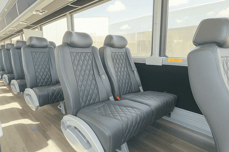 interior of Charter Bus Rental Denton charter bus